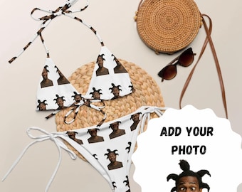Personalized Face Bikini, Face Swimsuit, Funny Gift, GIft for her, Plus size swimwear, Large Bust Swimsuit,