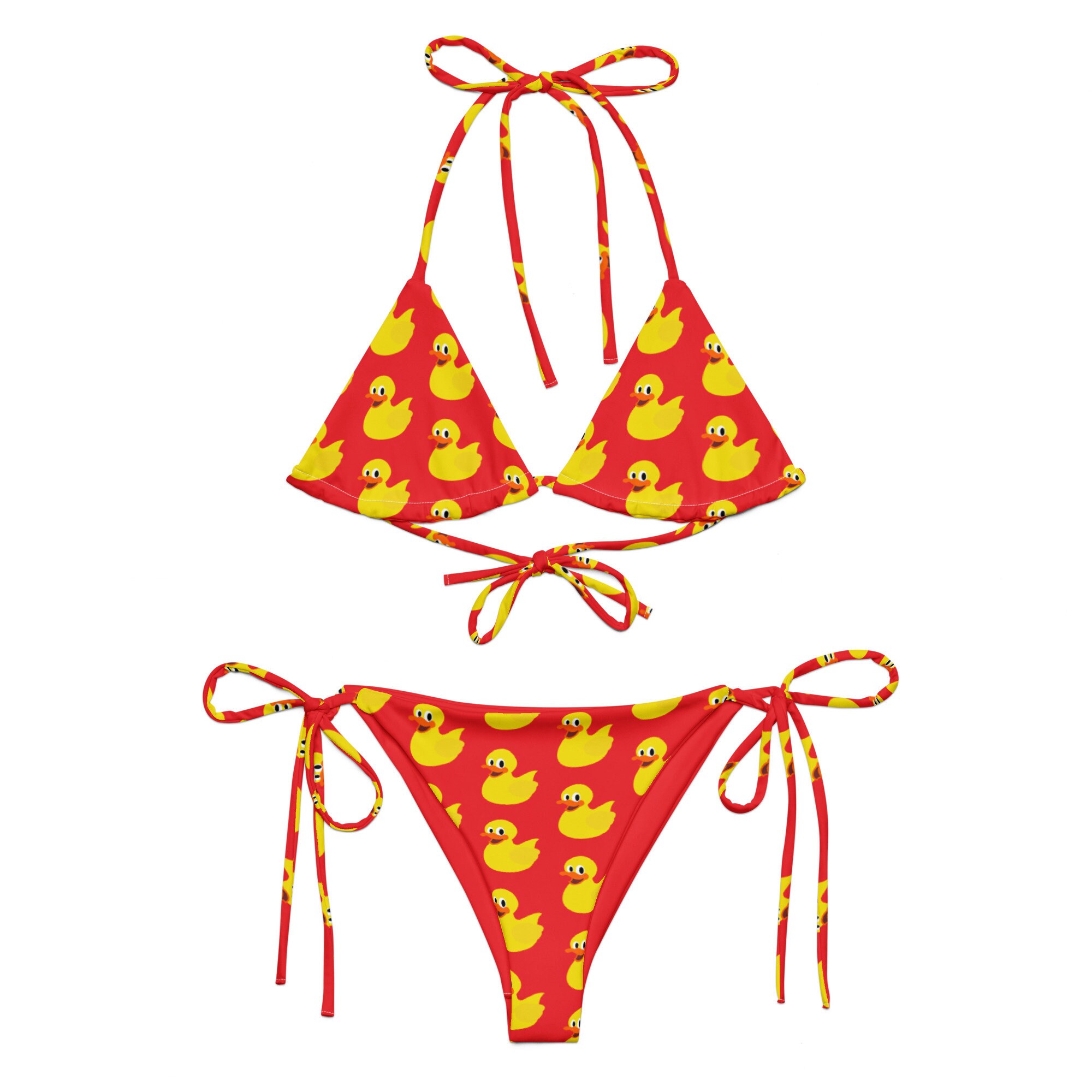 Rubber Duck Bikini, Rubber Duckie, Duck Clothing, Duck Swimsuit, Red
