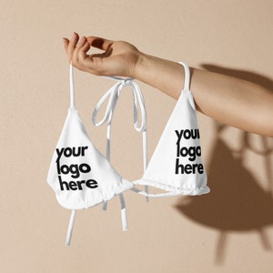 Custom Bikini Top, Custom Swimwear, Company Logo, Event Branding, Personalized Swimsuit,
