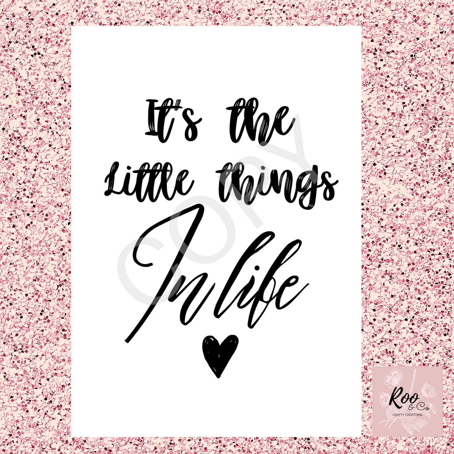It's The Little Things In Life übersetzung Quote Print 'its the Little Things in Life' A4 - Etsy
