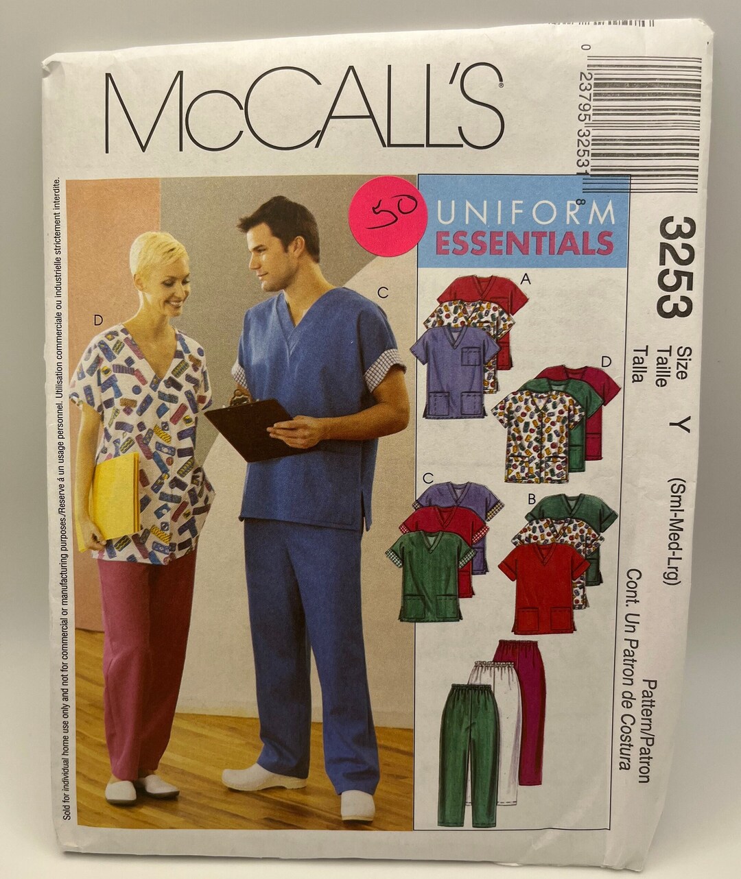 Mccall's 3253 Uniform Essentials Size Y smlmedlrg & Etsy