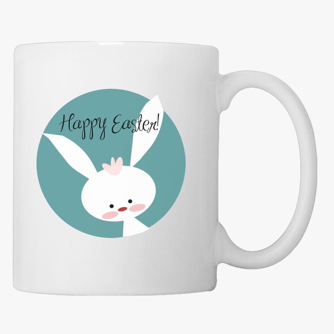 Easter-cute-rabbit-coffee-mug-white | Etsy