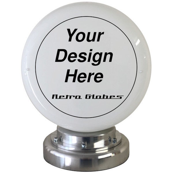 Your Design Here  (USA) - Mini Gas Pump Globe, LED desk lamp, Personalised desk lamp, Design your own desk lamp