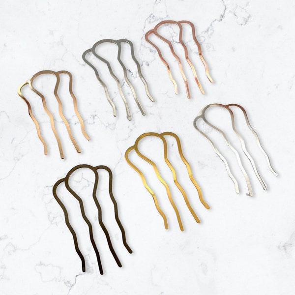 3.5",2 pcs,Hair forks,hair pin,rose gold hair pins,U shaped hairpins,blank hair pins,metal hair pins,silver hair fork,hair findings