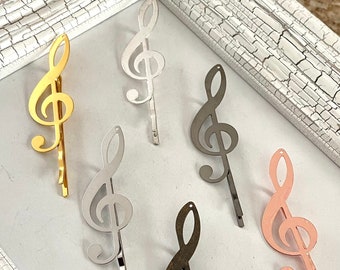 2 pcs,music note bobby pin,music bobby pins,rose gold bobby pins,hair findings,metal hair clips,DIY hair supplies,blank hairwear,bobby pin.