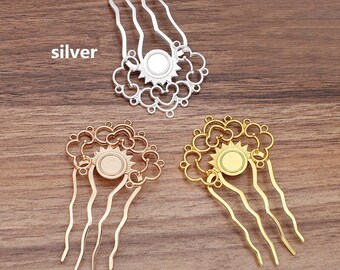 2 pcs,Hair forks,hair pin,gold hair pins,U shaped hairpins,blank hair pins,DIY hair pins,metal hair pins,hair findings