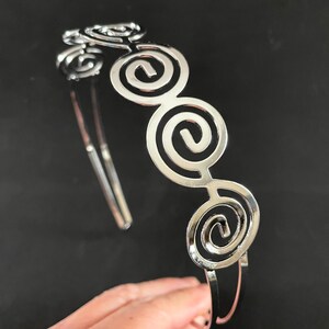 Spiral headband,metal headbands,silver headband,toddler headband,women headband, headbands,headbands for girls,headband,hair accessories. image 3