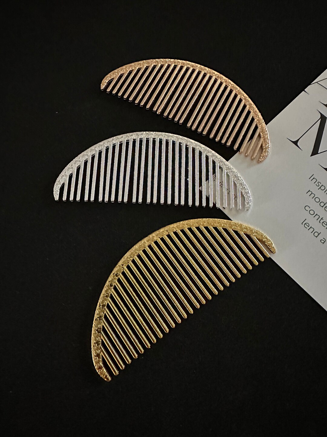 Hair Combsmetal Hair Combssilver Hair Combsmetal Hair Etsy