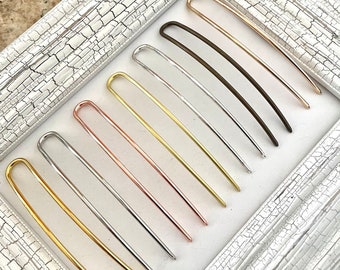 2 pcs,U-shape hair pins,hair pin,gold hair pins,silver hairpins,blank hair pins,DIY hair pins,metal hair pins,silver hair pins,hair findings