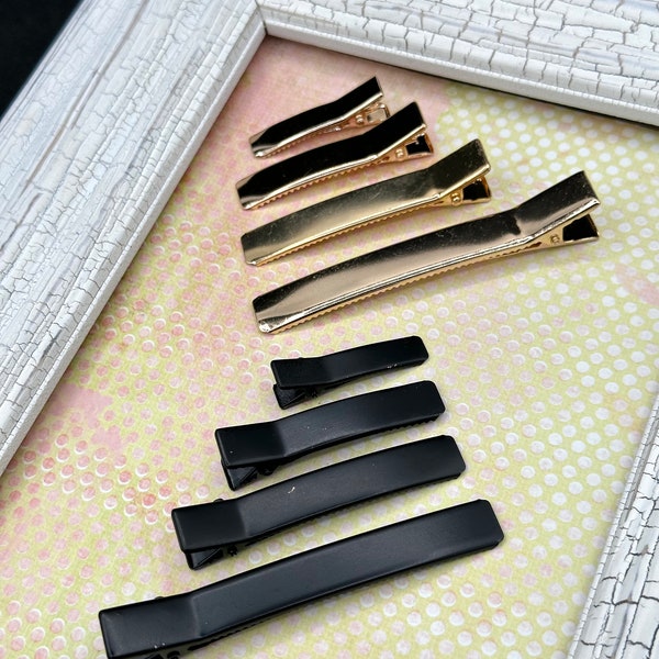 10 pcs, alligator hair clip,metal hair clip,blank hair clip,adult hair clip,metal alligator clip,gold hair clip,black hair clip,hair finding