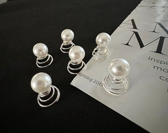 6 stuks, spiraalvormige spinschroef, twist pin, swirl pin, vrouwen spiraalschroeven, haar bevindingen, metalen haarclips, doe-het-zelf haarbenodigdheden, bruidshaarspelden.