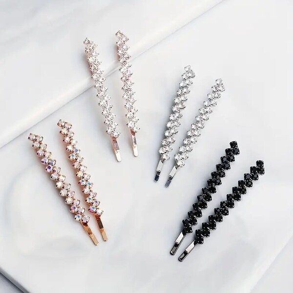 2 pcs,Crystal bobby pin,wedding bobby pin,rose gold bobby pins,bridal bobby pin,hair findings,DIY hair supplies,hairwear pin.