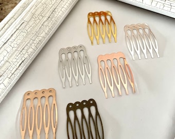 5 pcs,Hair Combs,5 teeth hair combs,gold hair combs,metal hair combs,silver hair combs,gold hair combs,women hair combs,hair findings