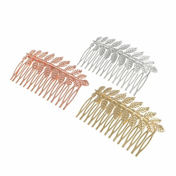 Hair Combs,filigree hair combs,rose gold hair combs,metal hair combs,silver hair combs,gold hair combs,women hair combs,hair findings