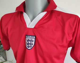 Vintage England Fußball Shirt / Sammlerstück Rot Classic Top / T-Shirt