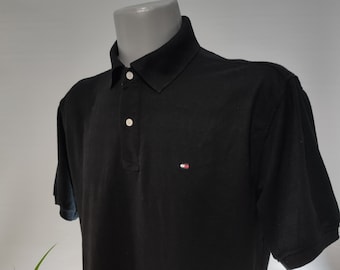 Schwarzes Tommy Hilfiger Poloshirt XL