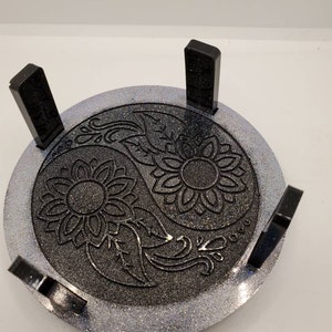 Mandala yin yang Coasters