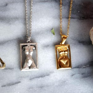 VENUS - Body / Bust Gold Plated Necklace / Art Necklace