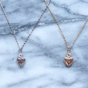 Dainty Sacred Heart Gold / Silver Necklace