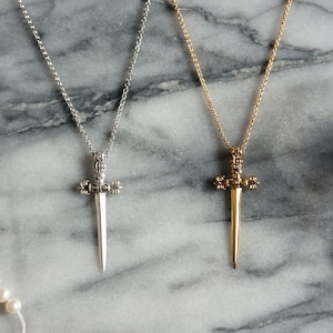 GLADIUS Gold/Silver Antique Sword Necklace