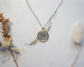 NASSAU Gold and Silver Coin Necklace