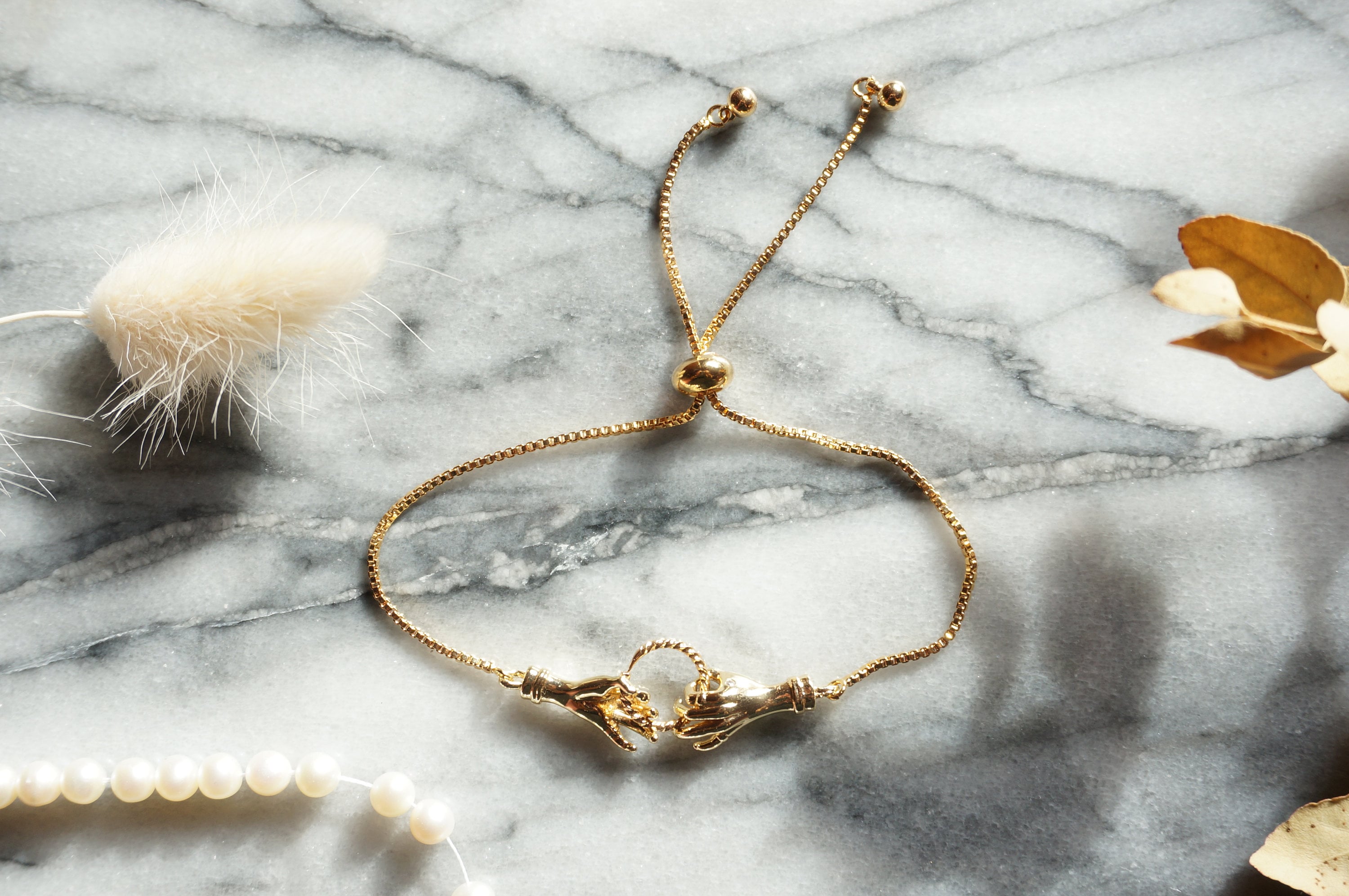 Gold Tarot Hands Adjustable Bracelet Etsy