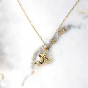 CUPID 18k Gold Cherub Angel Necklace