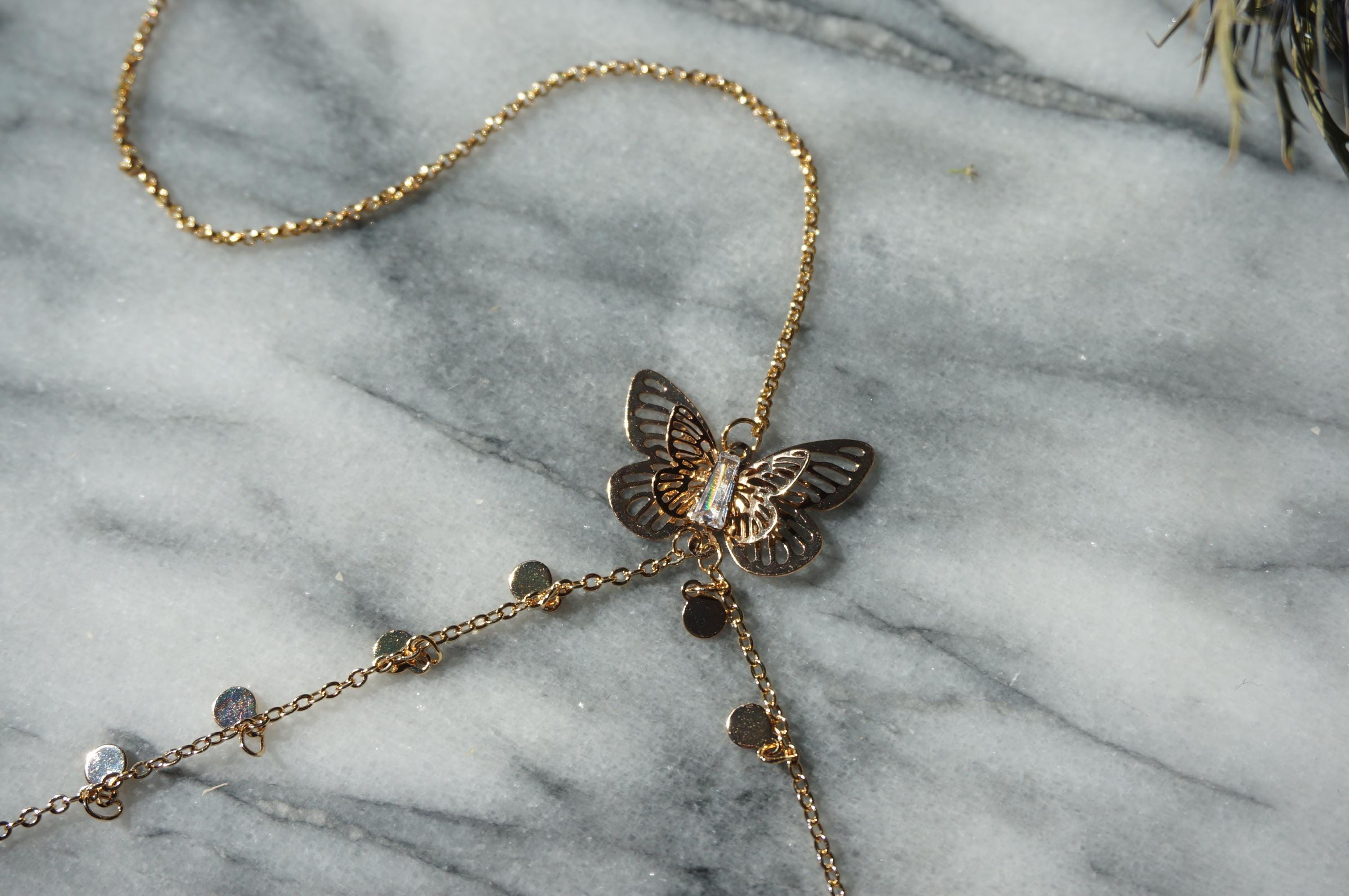 Butterfly Fairy Body Chain (gold/silver) - Etsy display picture 3