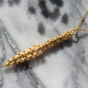 KALI MA Ceremonial Sword Necklace / Gold Silver Skull Sword Necklace