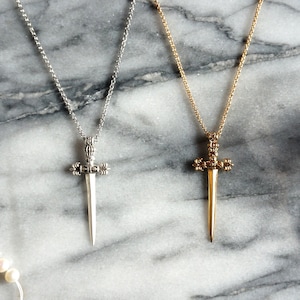Collana con spada antica GLADIUS in oro/argento