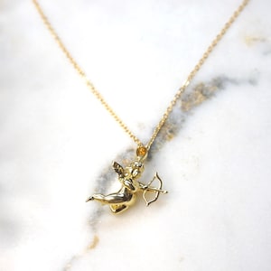 CUPID 18k Gold Cherub Angel Necklace