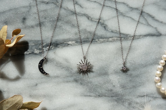 Sun and 2024 moon necklace etsy
