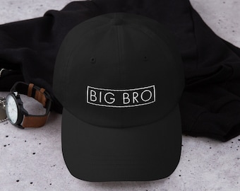 Big Bro Dad Hut | Erwachsene Herrenmütze | Neue Baby Schwangerschaft Ankündigung | Big Brother Geschenk für Männer | Schwangerschaft Reveal