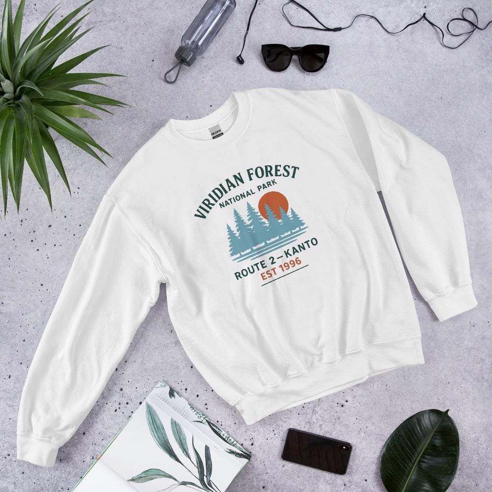 Viridian Forest National Park Sweater – Kanto Sweater, Gift For Pokemon Fan, Fall Hiking Sweater Bespoketshirt Collections