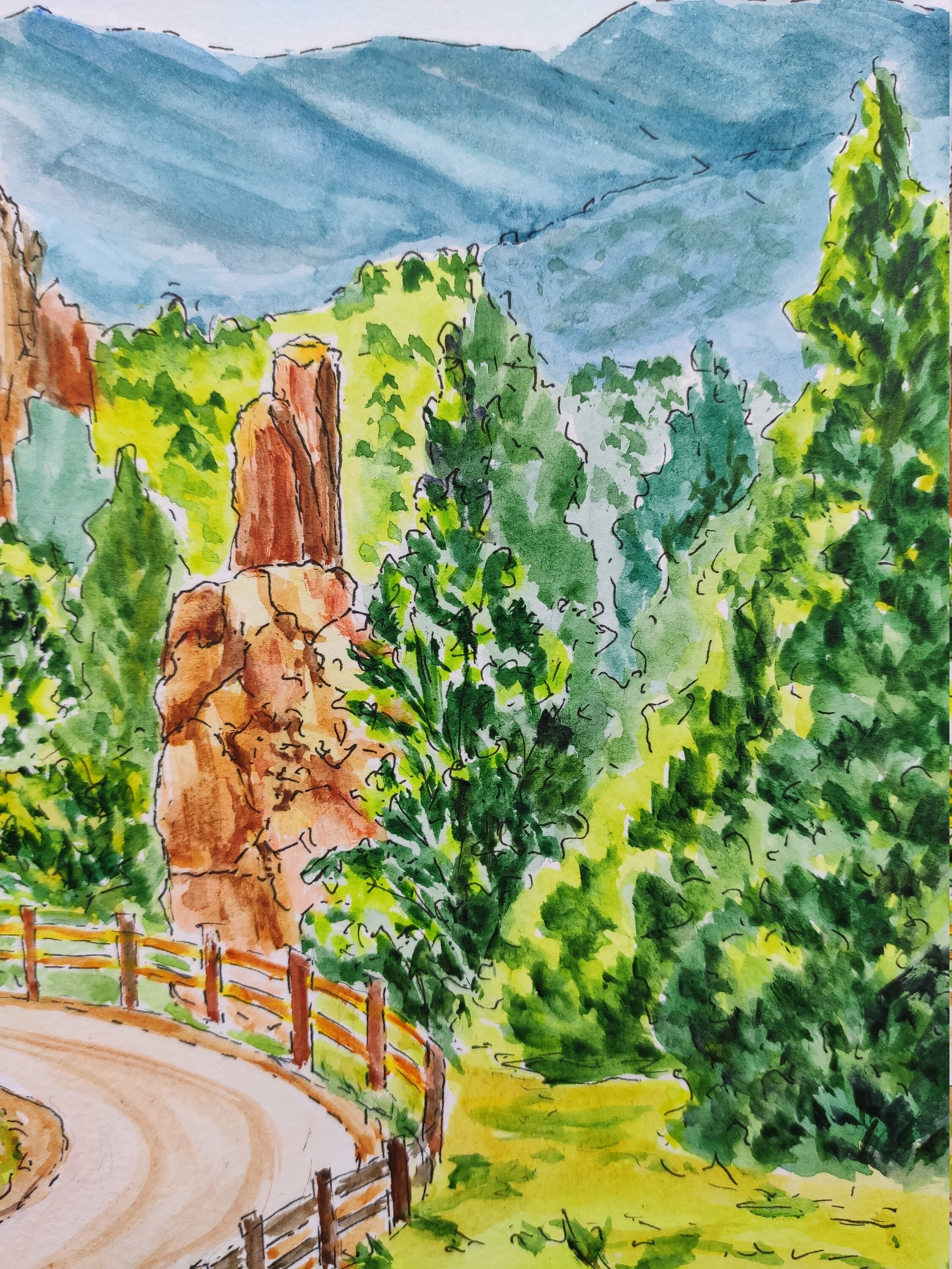 Colorado painting Colorado Springs artwork Colorado landscape | Etsy