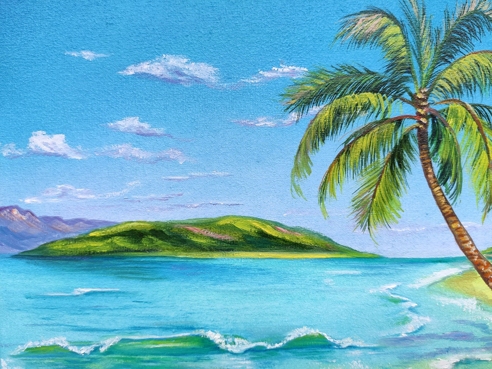Hawaii oil painting Hawaii original seascape on canvas 12x16 Etsy