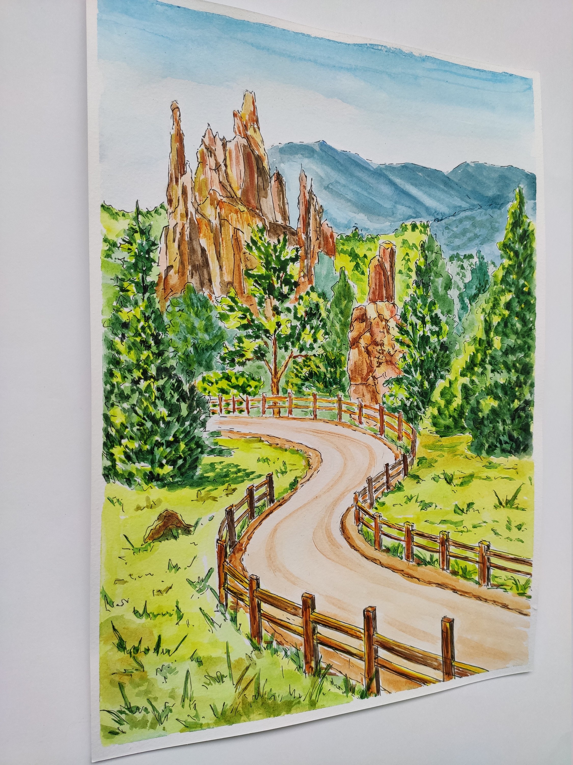 Colorado painting Colorado Springs artwork Colorado landscape | Etsy
