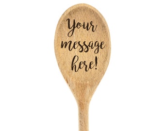 Personalised Engraved Wooden Spoon - Custom Baking Gift, Cooking Spoon, Wedding Favors, Birthday Gifts, Bridal Shower Gift