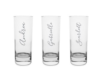 Bicchiere alto personalizzato, perfetto per ogni occasione, vetreria incisa, compleanno, bomboniere, inaugurazione della casa, regalo bar