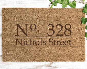 Personalised Coir Door Mat, Engraved Indoor Rug, Choose Your Custom Design, Perfect for Housewarming, Birthday Or New Home Gift