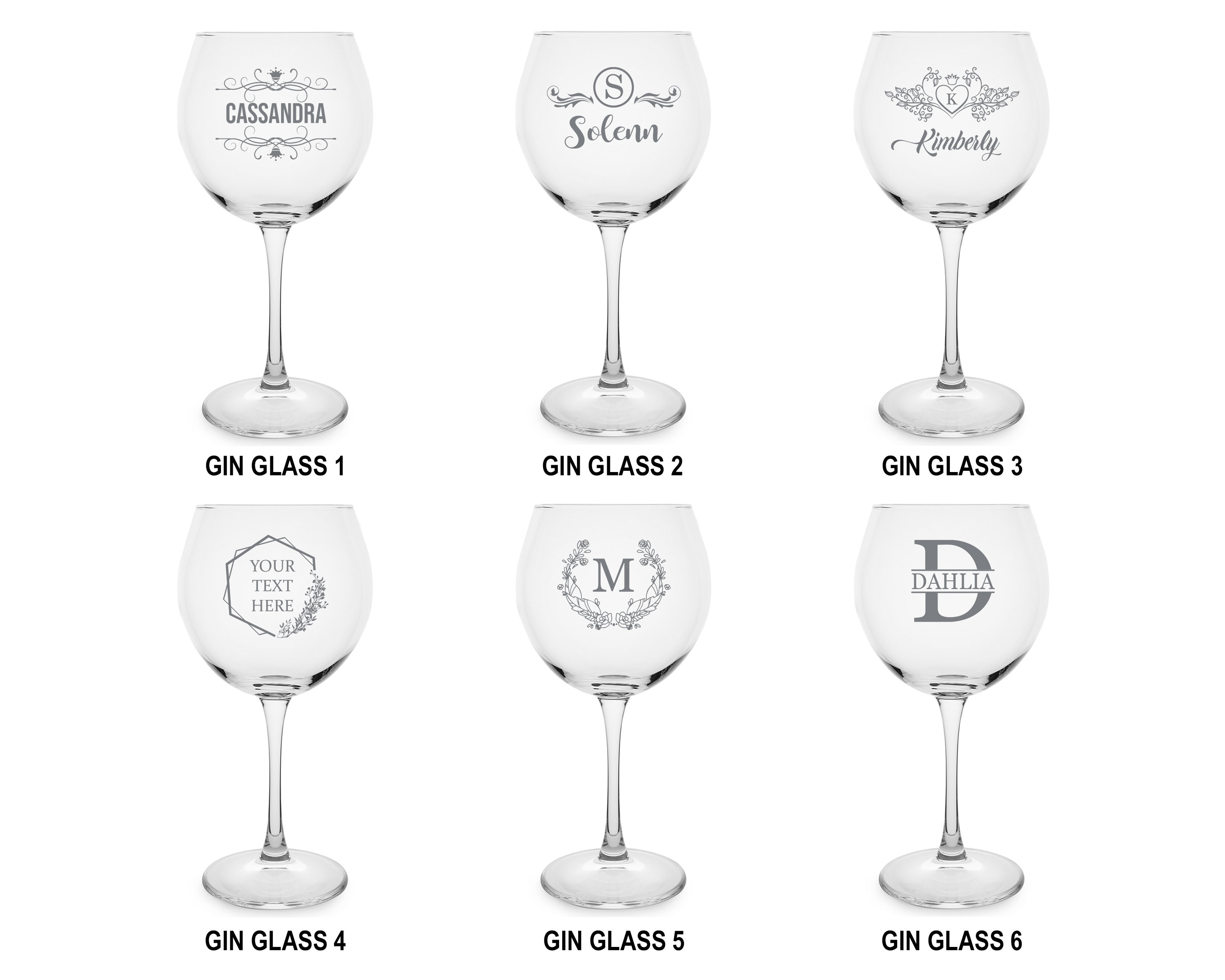 Personalised Gin Glass Perfect for Any Occasion Engraved Etsy UK