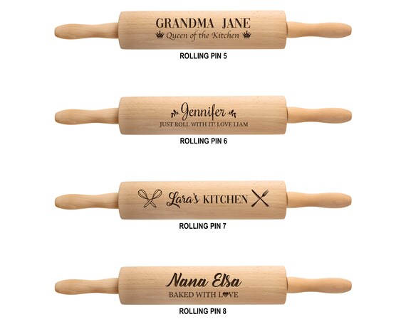 Gift For Mom Custom Gift for Her Personalized Rolling Pin Solid Wood Rolling Pin Mothers Day Gift From Daughter Grandma Gift