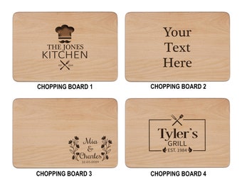 Personalised Chopping Board, Wooden Cheese Board, Wedding Gift for Couples, Valentines, Anniversary, Present for Families