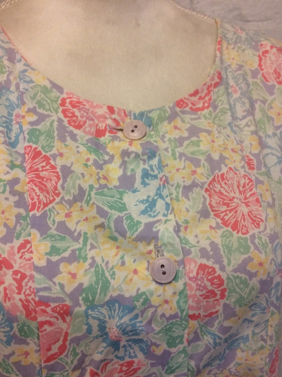 Laura Ashley floral cotton sleeveless 90s jumpsui… - image 4