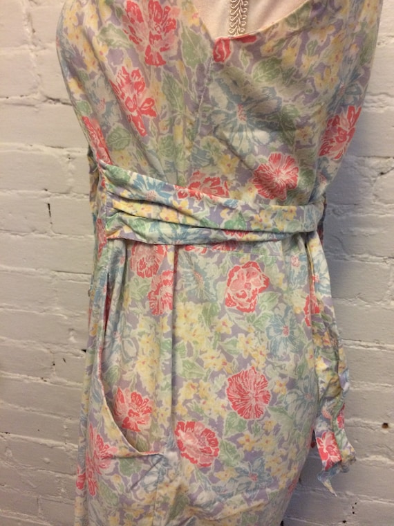 Laura Ashley floral cotton sleeveless 90s jumpsui… - image 2