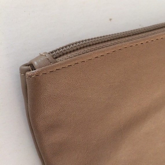 Tano vintage 70s leather clutch bag tan - image 2