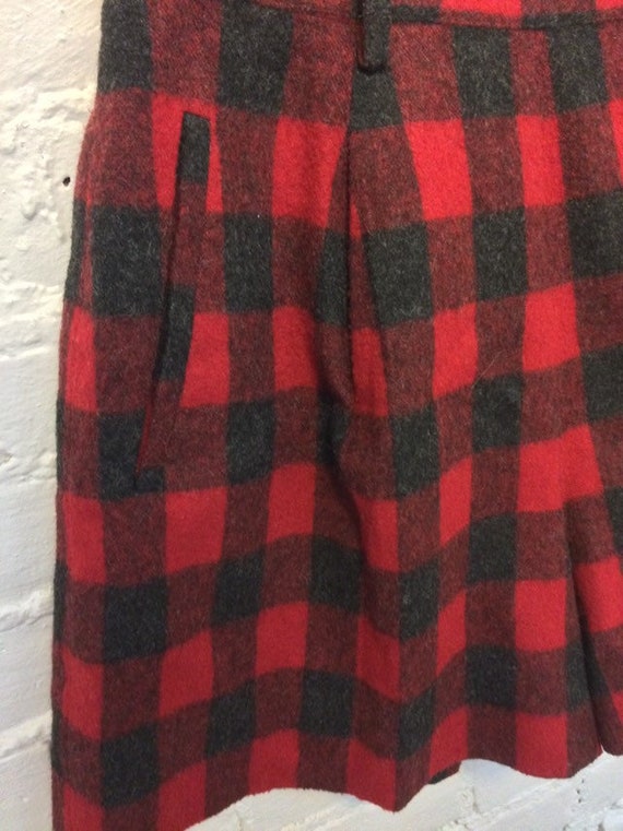 The Limited VTG 80s high waist shorts red wool ch… - image 3