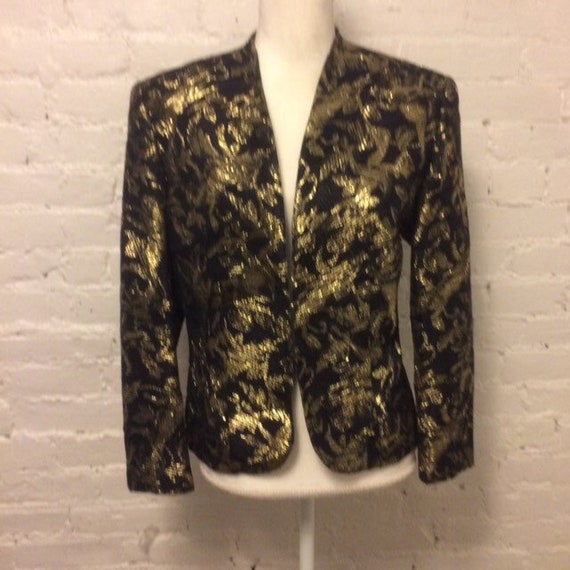 Valentino Miss V 90s Cropped jacket Gold Metallic siz… - Gem