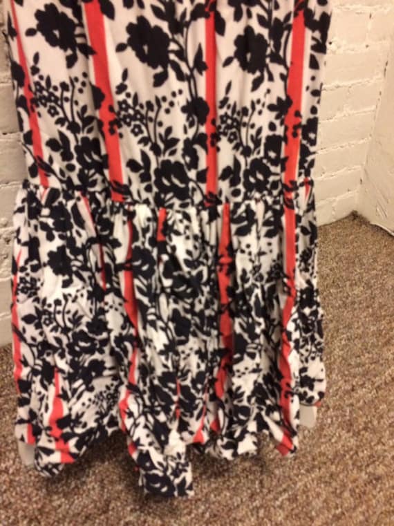 Victor Costa 70s Floral Maxi Dress, 70s Party Dress S