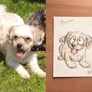 Dog Caricature | Custom Hand Drawn Original | Made to Order